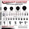 Service Caster 4'' Hard Rubber Wheel Swivel Top Plate Caster Set with 2 Posi Brakes 2 Rigid, 4PK SCC-20S414-HRS-PLB-2-R-2 - alternate 6